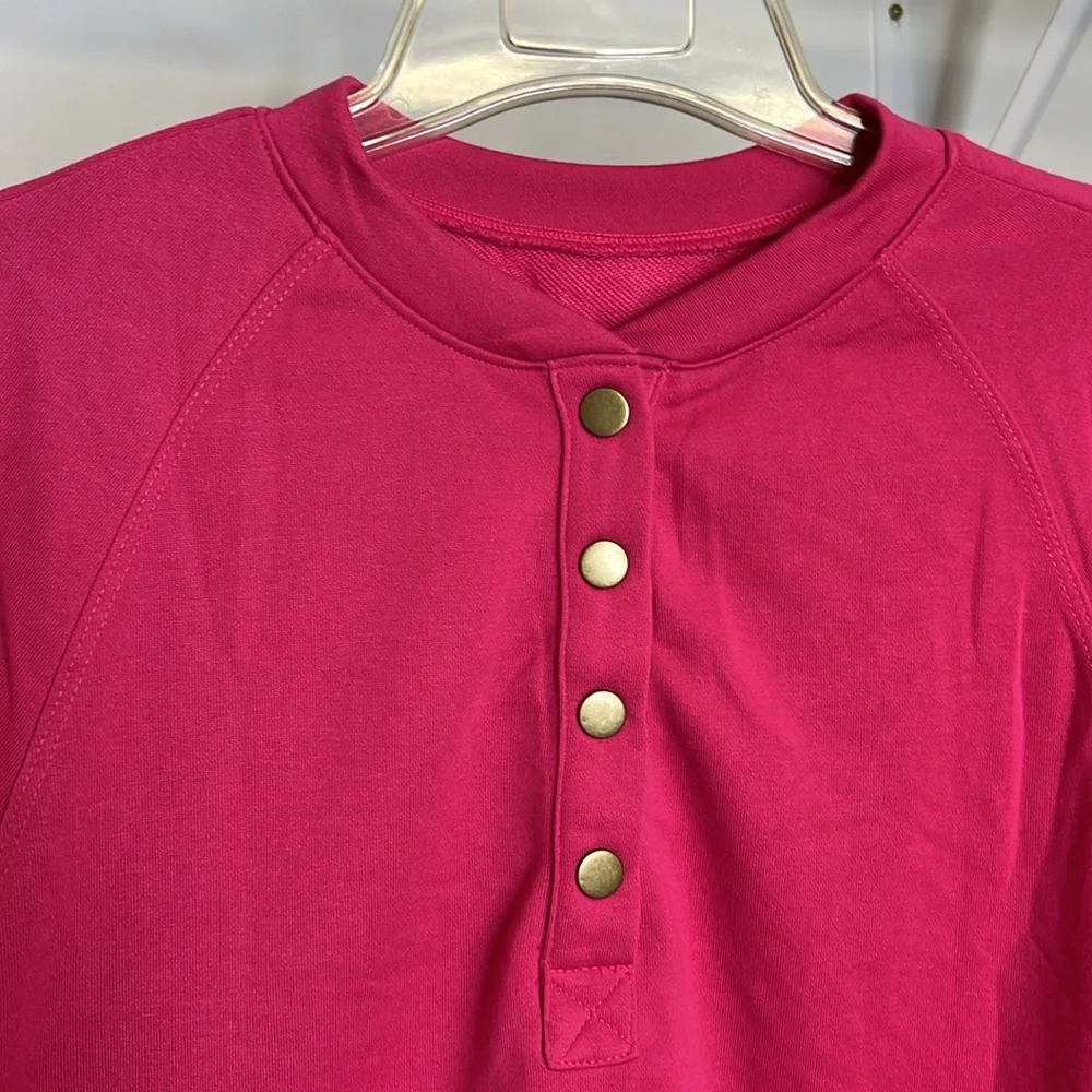 Amazon‎ Pink Cropped Crewneck Sweatshirt- M